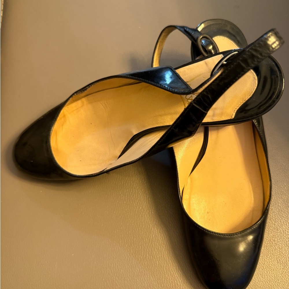 Elegant Christian Louboutin Black Women's Slingback Shoes